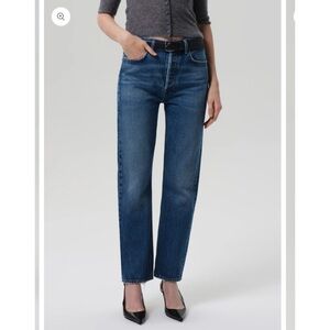 NWT Citizens of Humanity Blaine High Rise Straight Leg Jeans Denim Chaya Blue